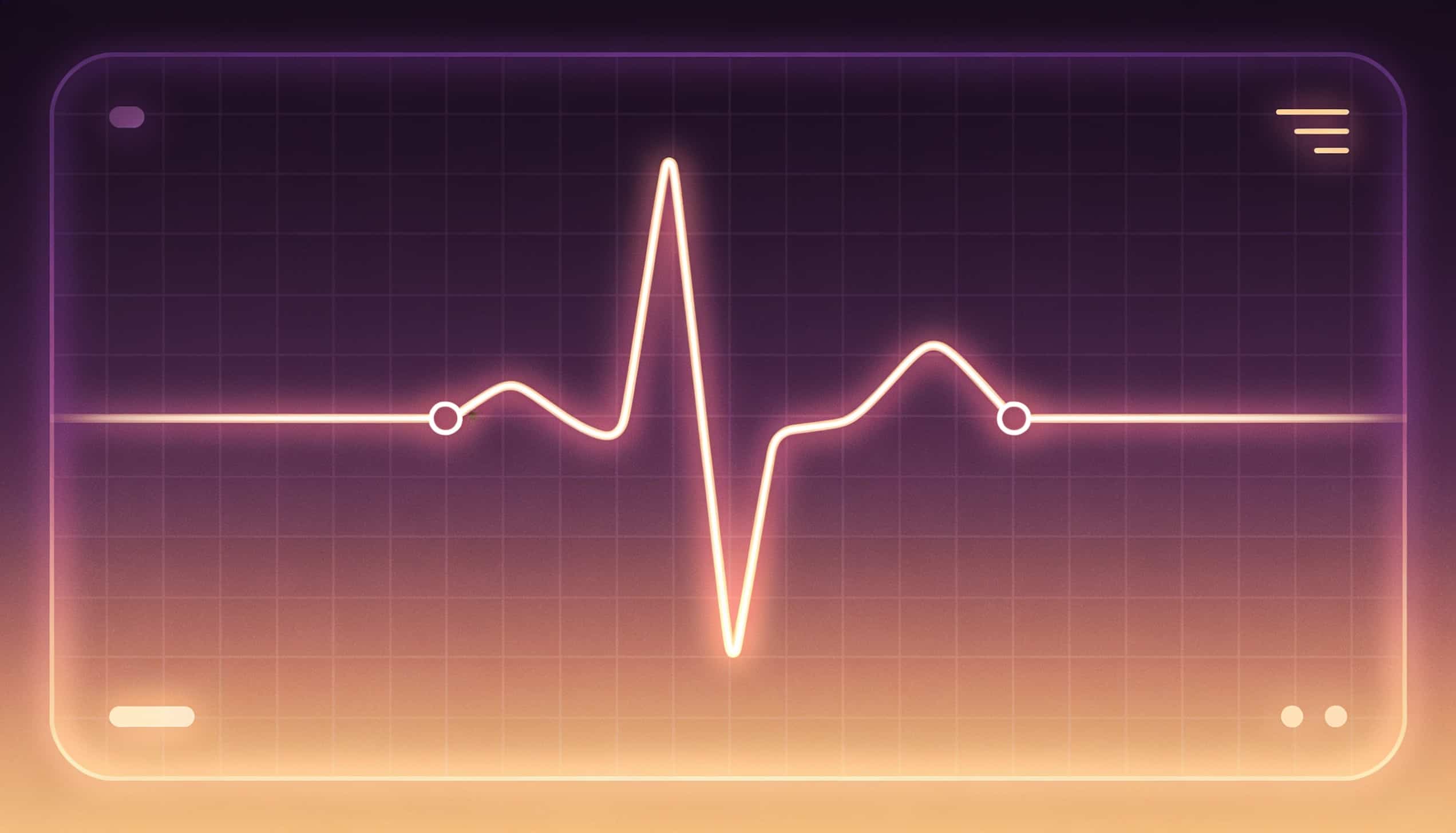 Abstract purple and amber illustration representing self-hosted uptime monitoring