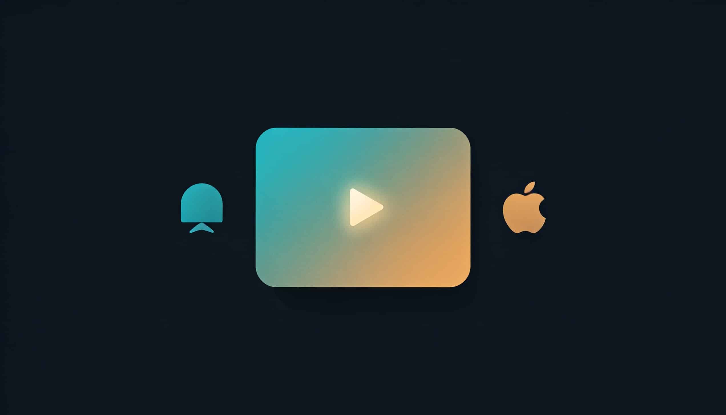 Illustration abstraite représentant Jellyfin sur Apple TV avec Swiftfin, Infuse et Reefy